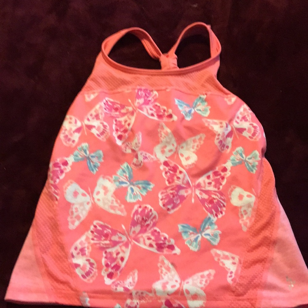 Girls size 10-12 peach butterfly 🦋 Gymgo tank.